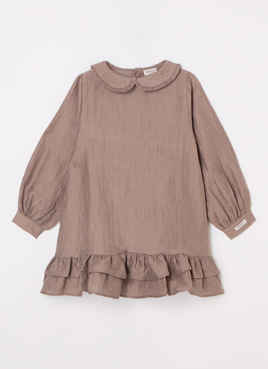 Donsje Amsterdam Luus Dress - voorkant 3 donkerbeige