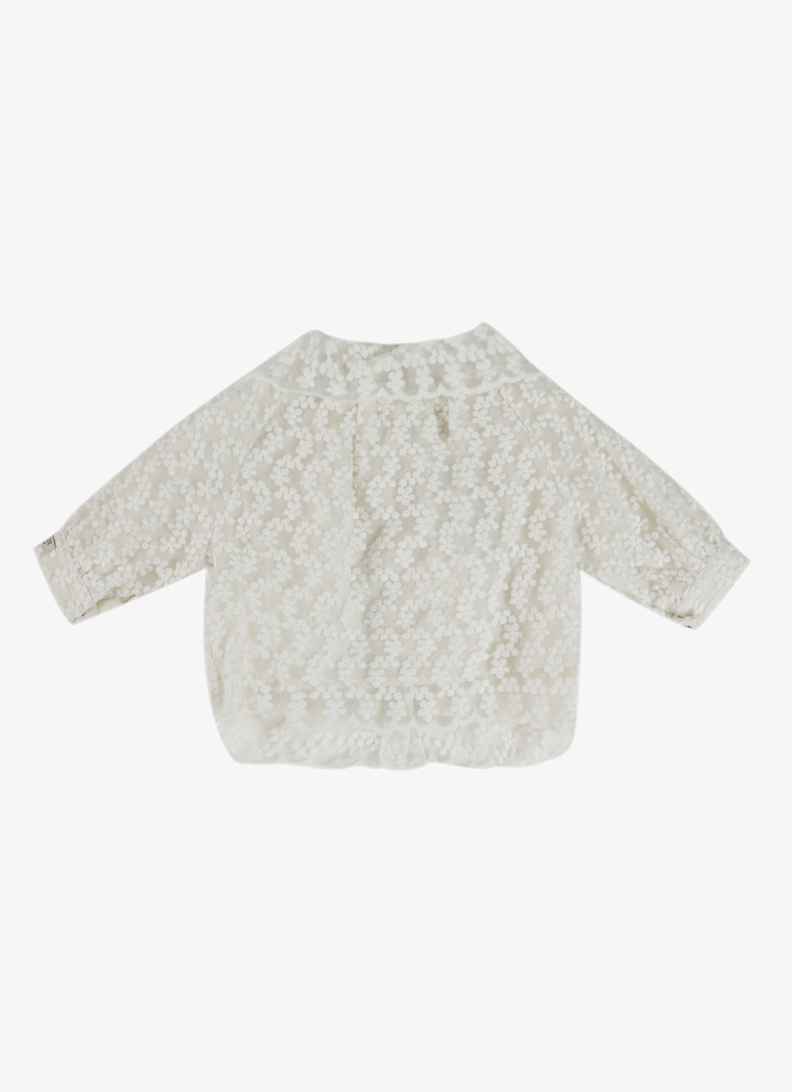 Donsje Amsterdam Mailien blouse met bloemborduring - achterkant 9 wit