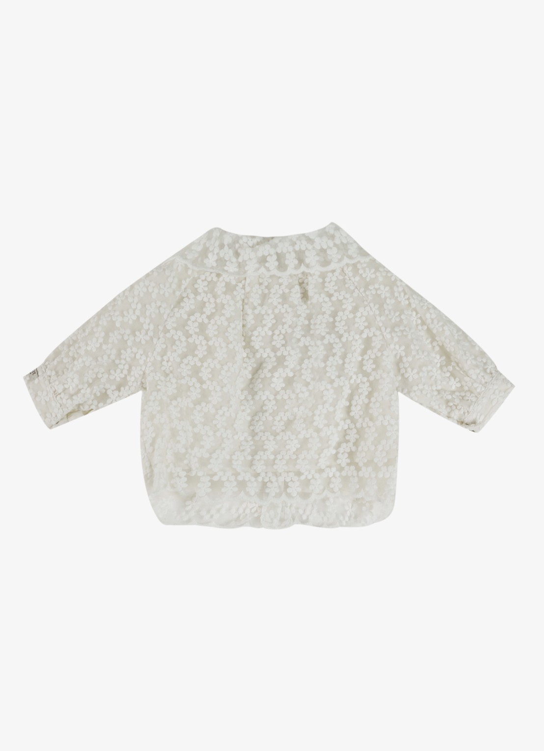 Donsje Amsterdam Mailien blouse met broderie - achterkant wit
