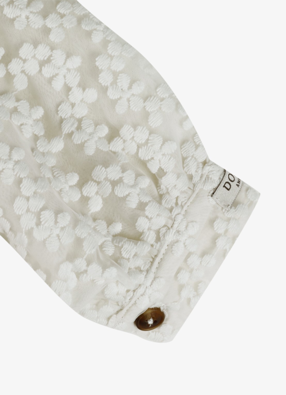 Donsje Amsterdam Mailien blouse met broderie - detail 3 wit