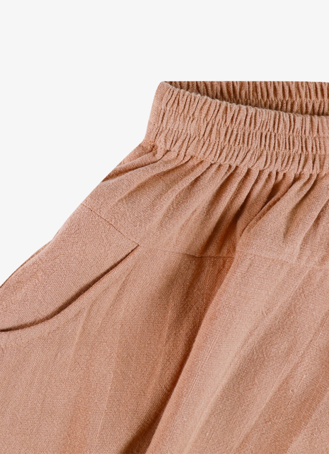Donsje Amsterdam Mazena wide fit korte broek - detail 2 lichtbruin