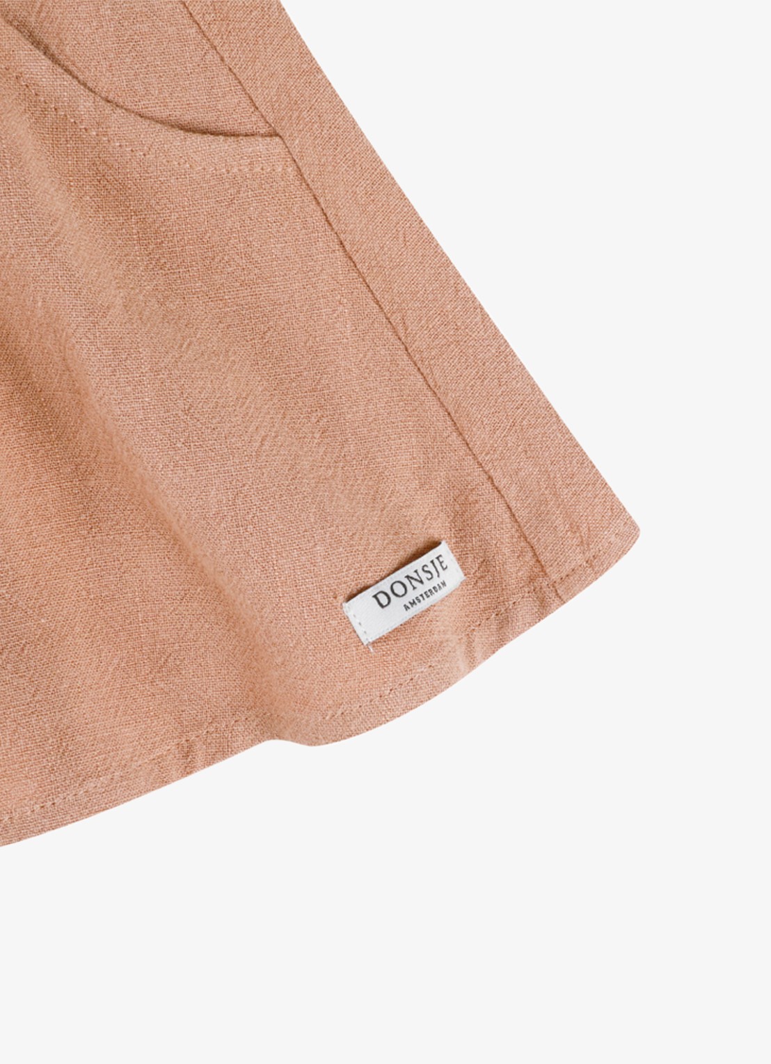 Donsje Amsterdam Mazena wide fit korte broek - detail 3 lichtbruin