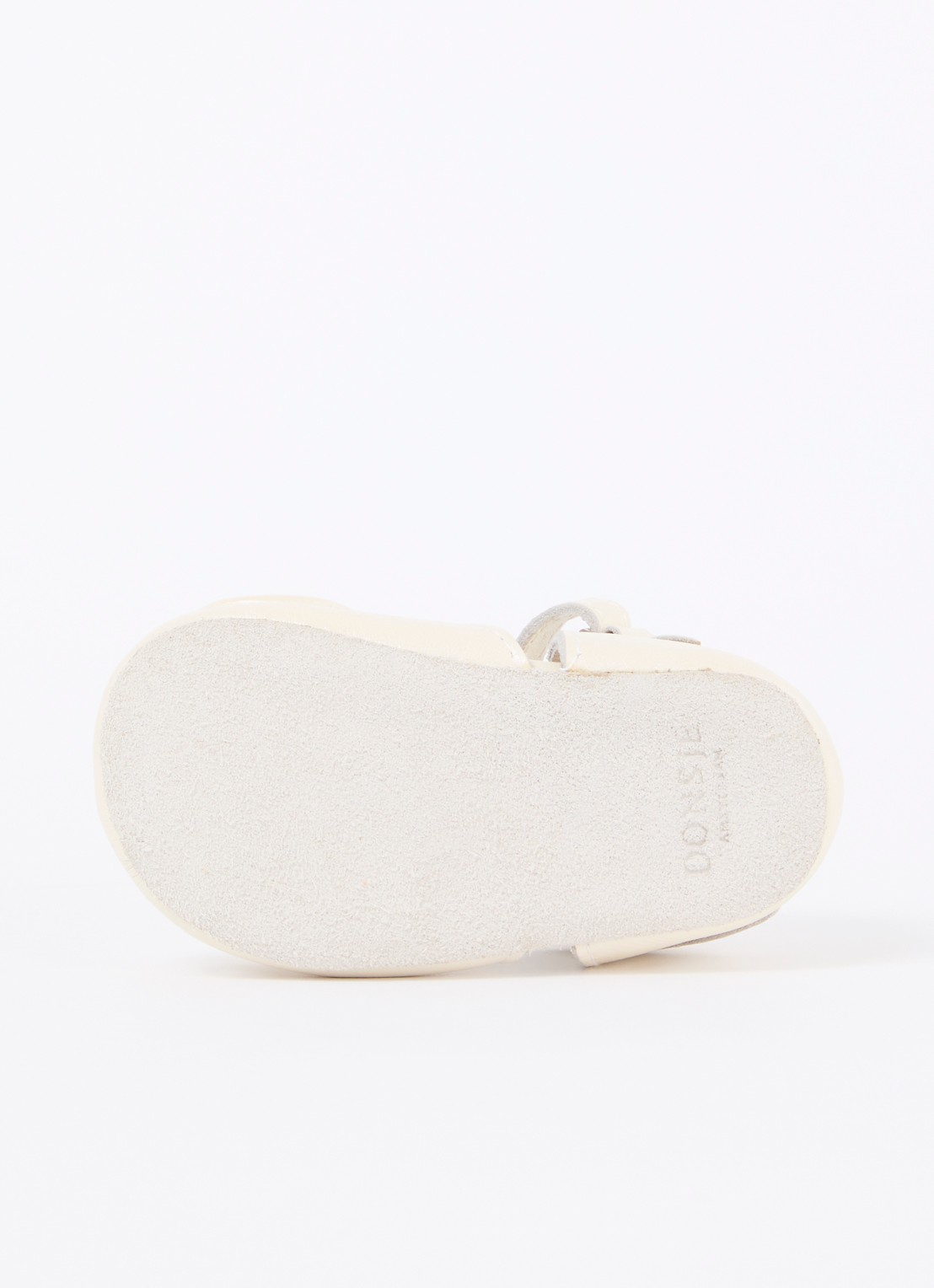 Donsje Amsterdam Meau babyschoentjes van leer met metallic finish - detail 4 vanillegeel