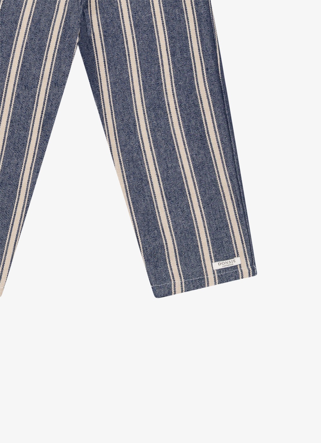 Donsje Amsterdam Menno broek met streepprint - detail 4 blauw