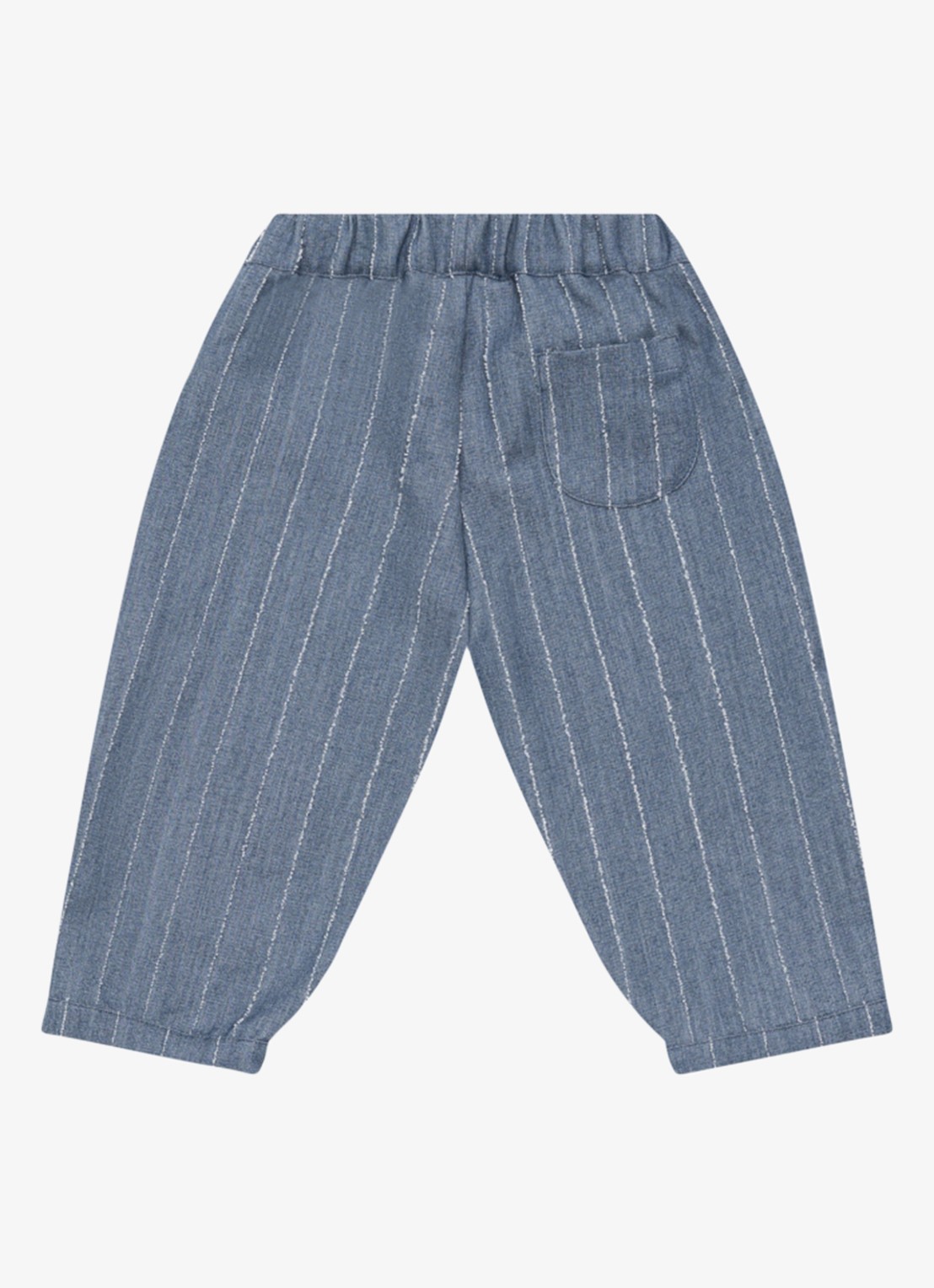 Donsje Amsterdam Mink broek met streepprint - achterkant 4 lichtblauw
