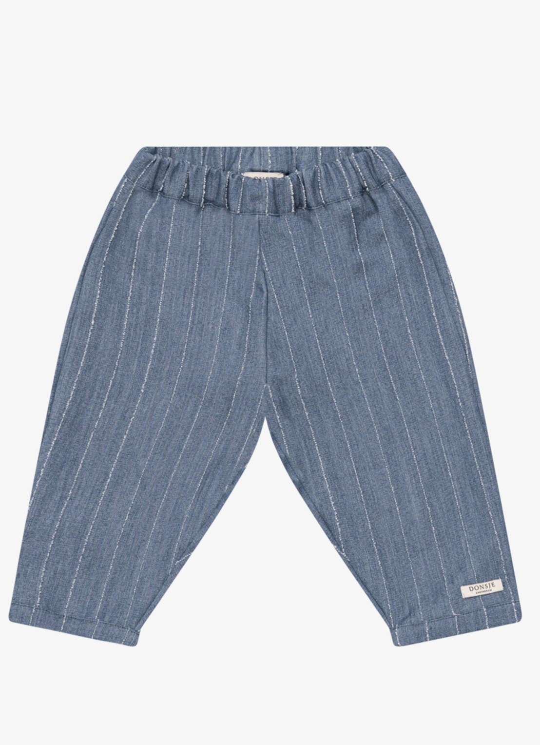 Donsje Amsterdam Mink broek met streepprint - voorkant lichtblauw