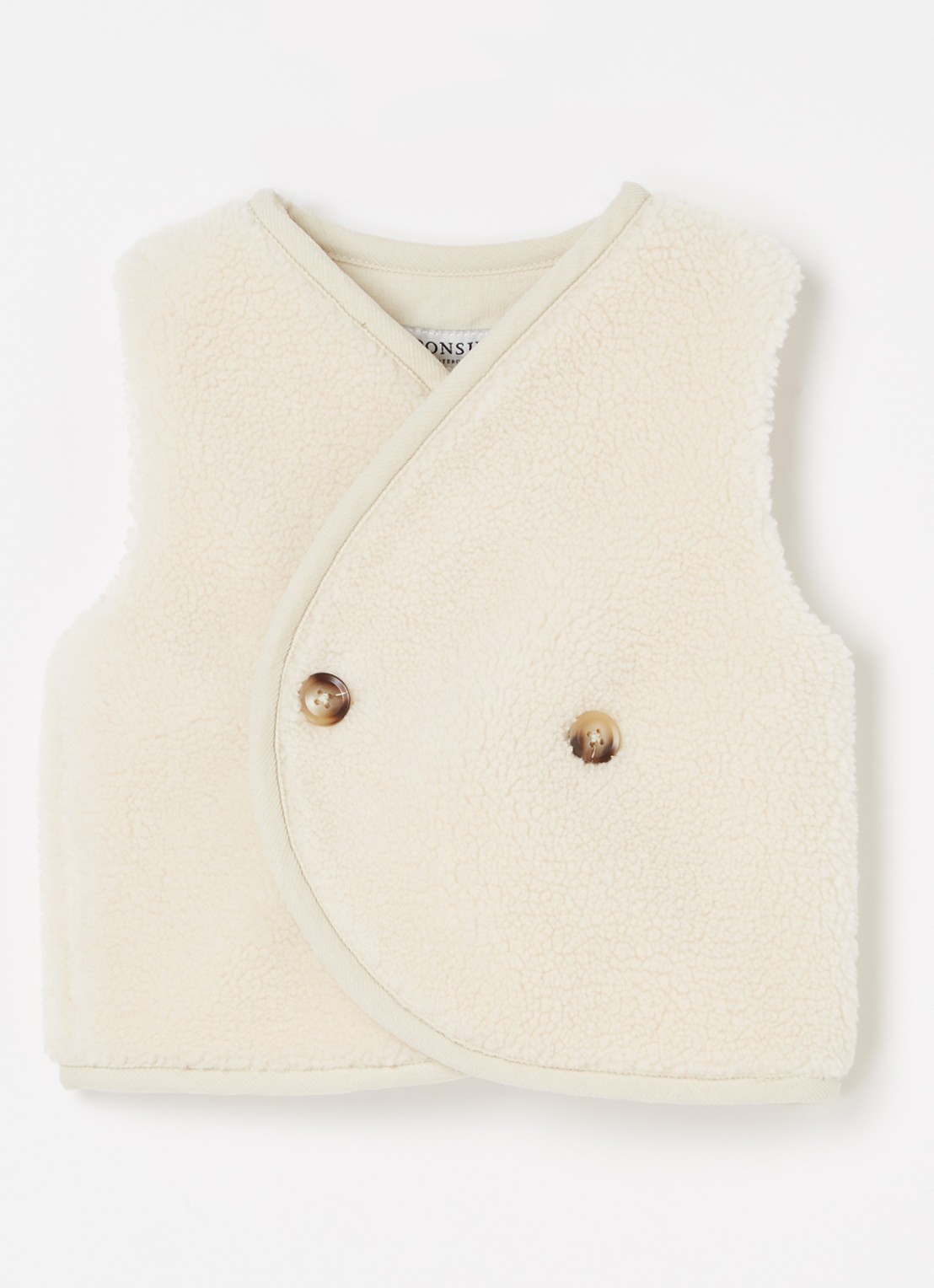 Donsje Amsterdam Monty Gilet - voorkant 3 gebroken wit