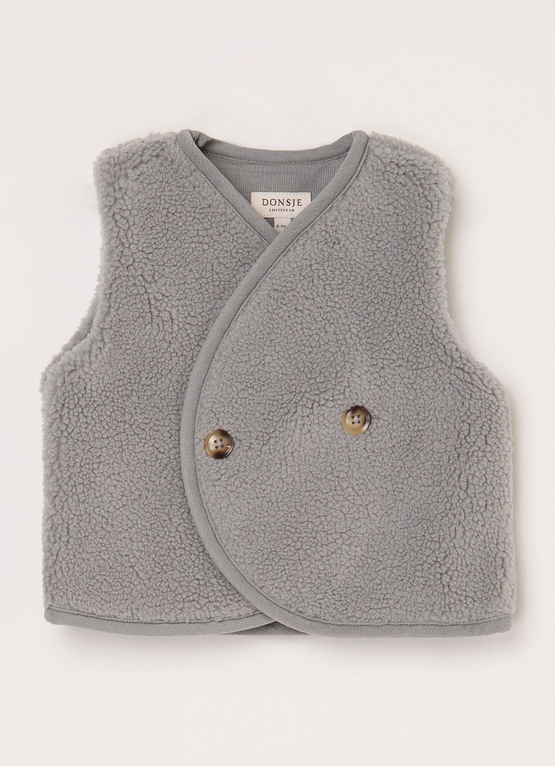 Donsje Amsterdam Monty Gilet - voorkant grijs