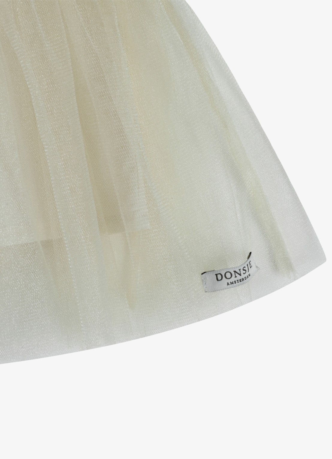 Donsje Amsterdam Negina jurk met tule - detail 6 naturel