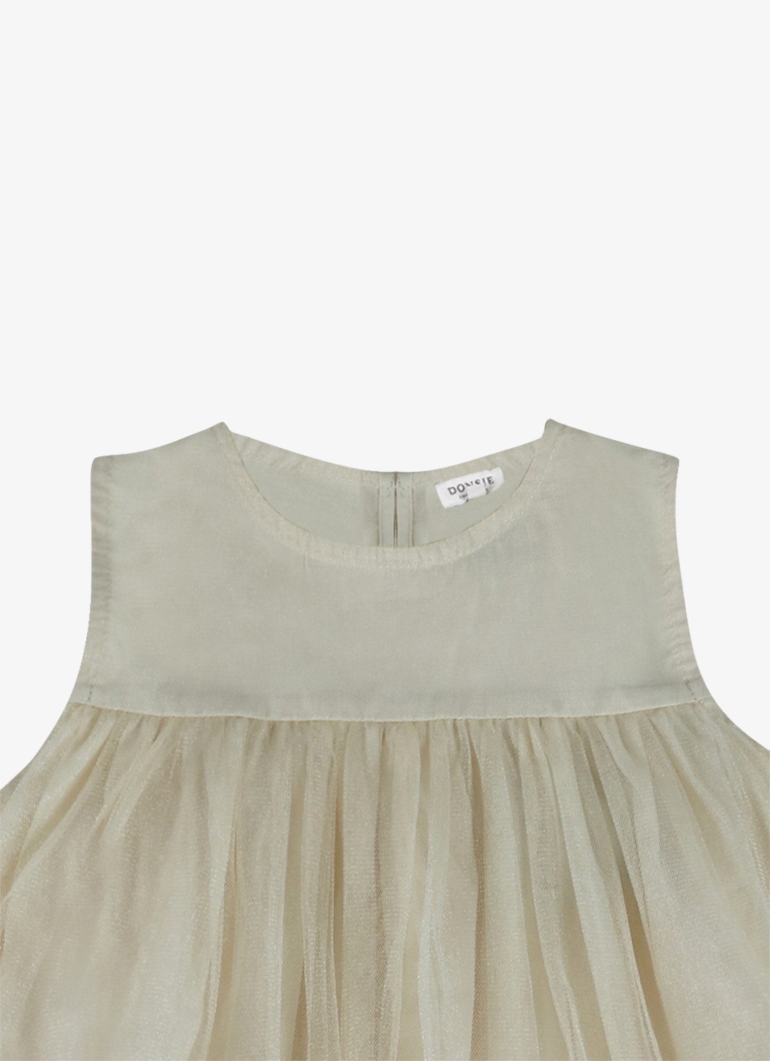 Donsje Amsterdam Negina mini jurk met tule - detail naturel