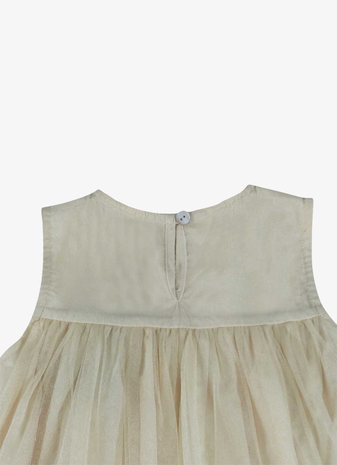 Donsje Amsterdam Negina mini jurk met tule - detail 2 naturel