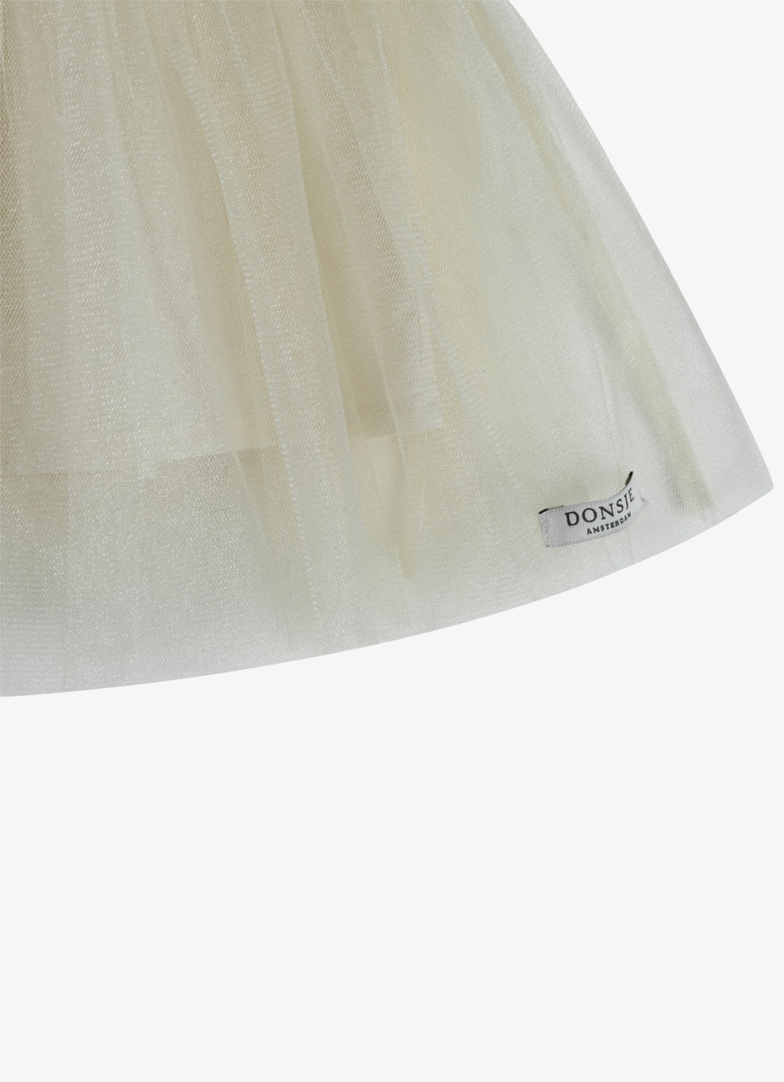 Donsje Amsterdam Negina mini jurk met tule - detail 3 naturel
