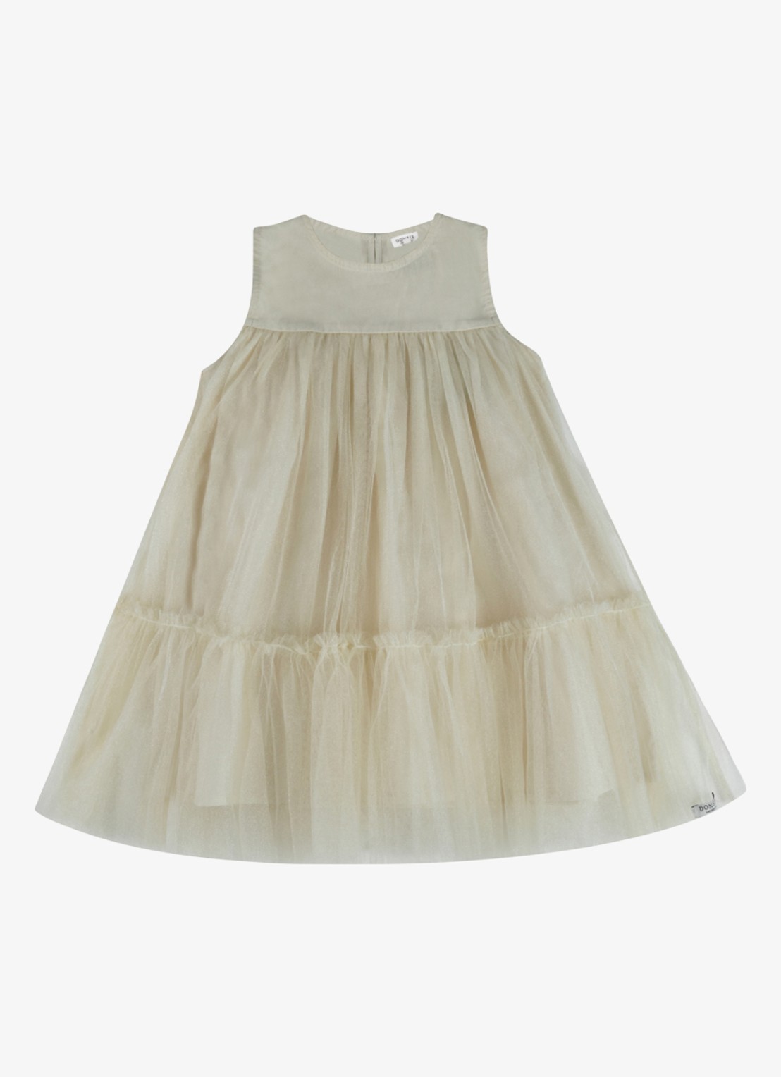 Donsje Amsterdam Negina mini jurk met tule - voorkant 4 naturel