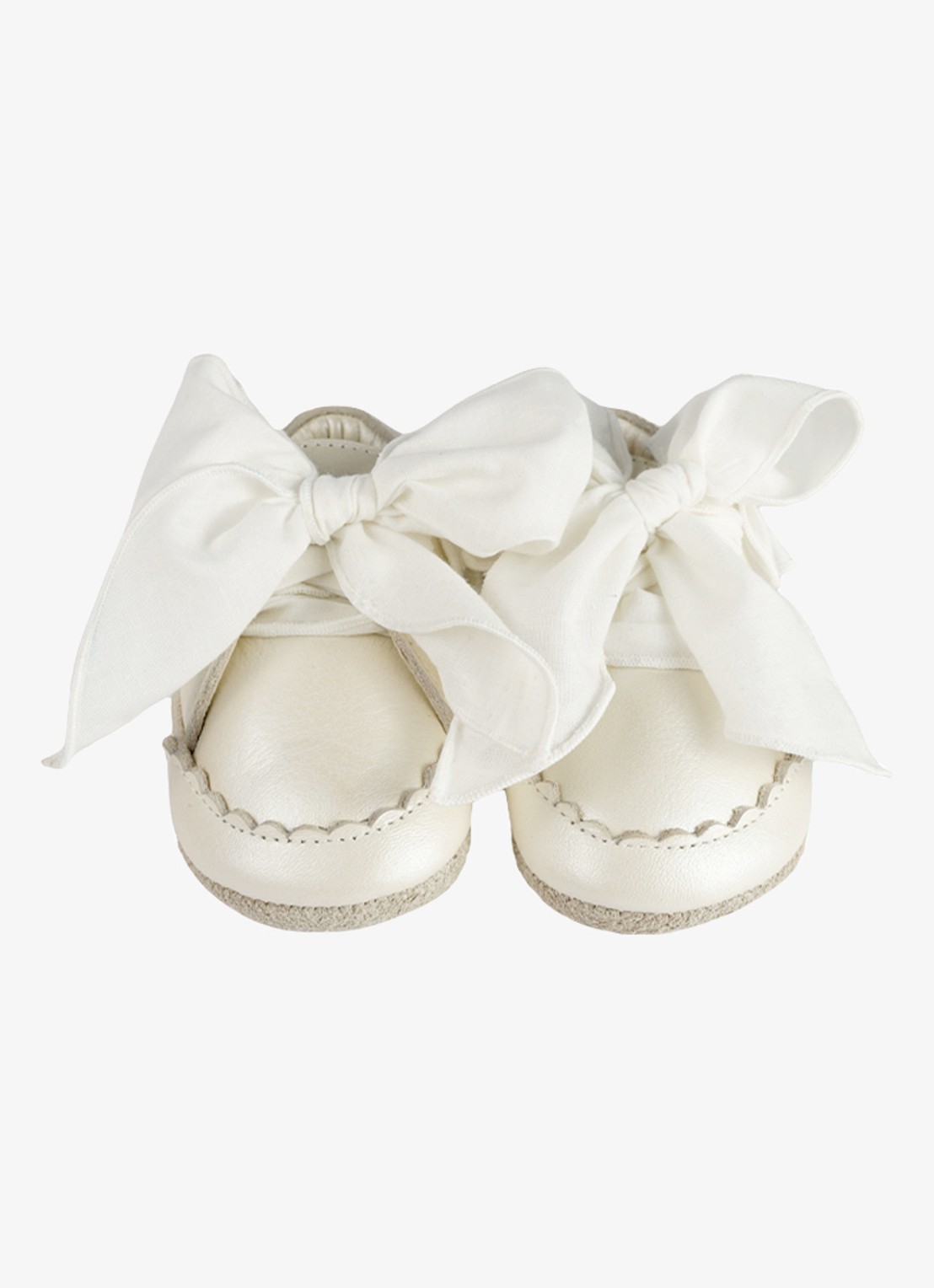 Donsje Amsterdam Nienelien babyschoentje van leer - detail 2 gebroken wit