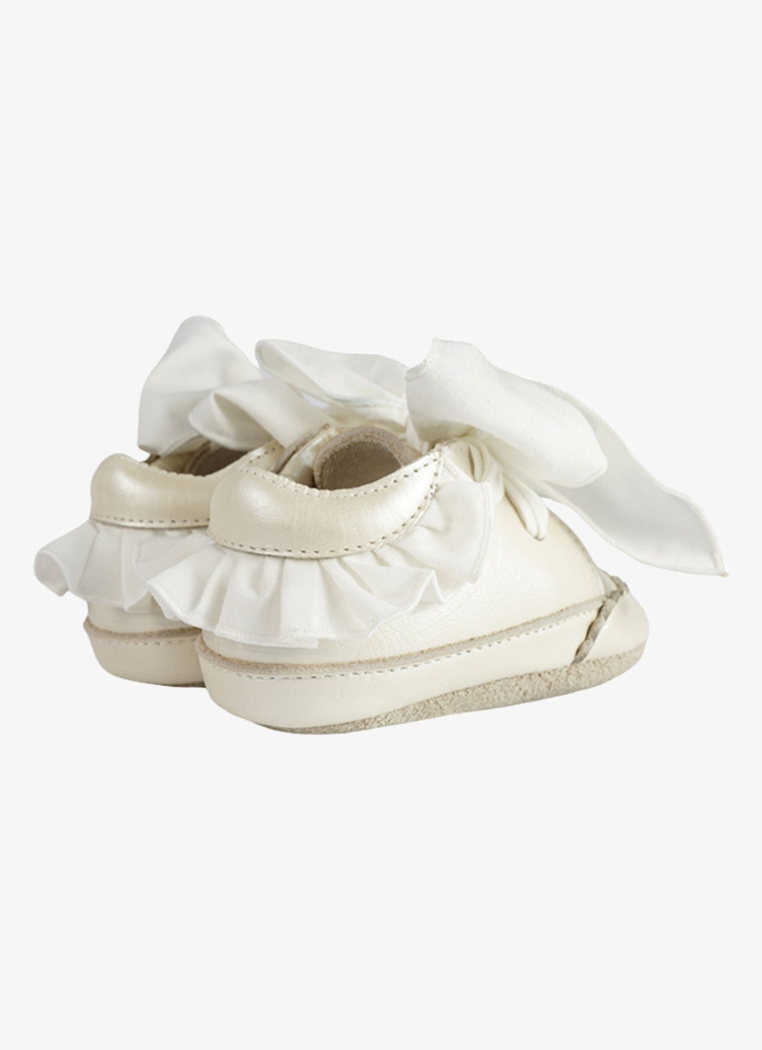 Donsje Amsterdam Nienelien babyschoentje van leer - detail 3 gebroken wit