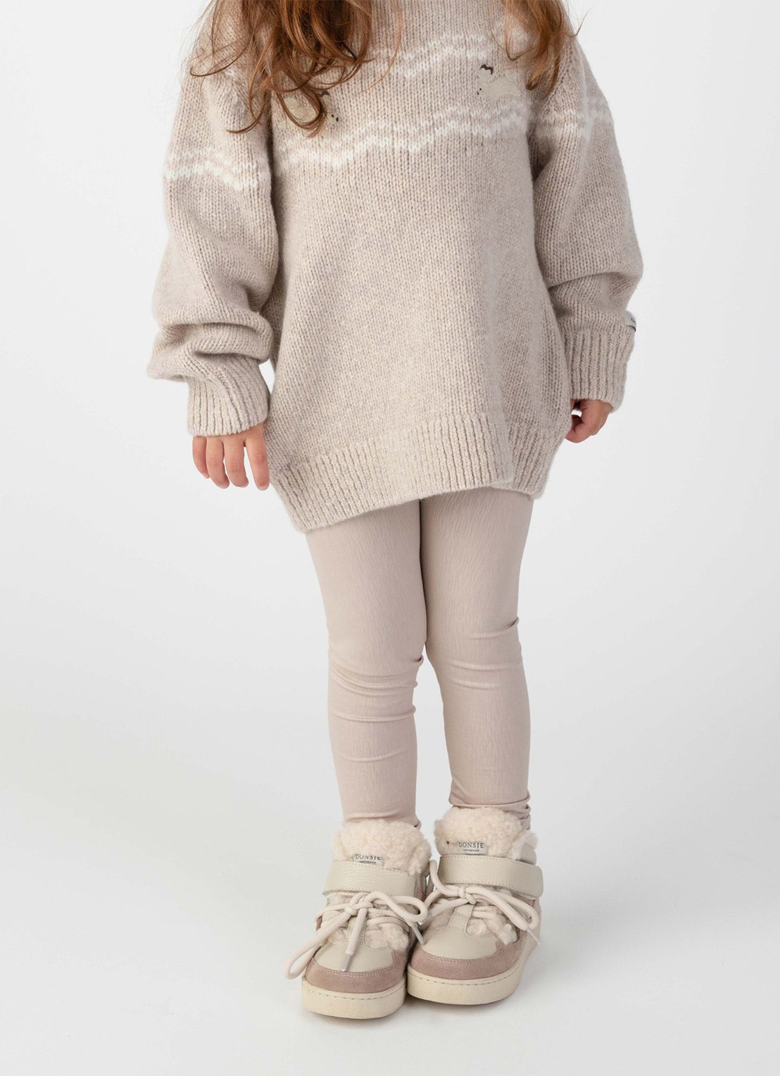 Donsje Amsterdam Nienja legging met logo - voorkant 2 lichtroze