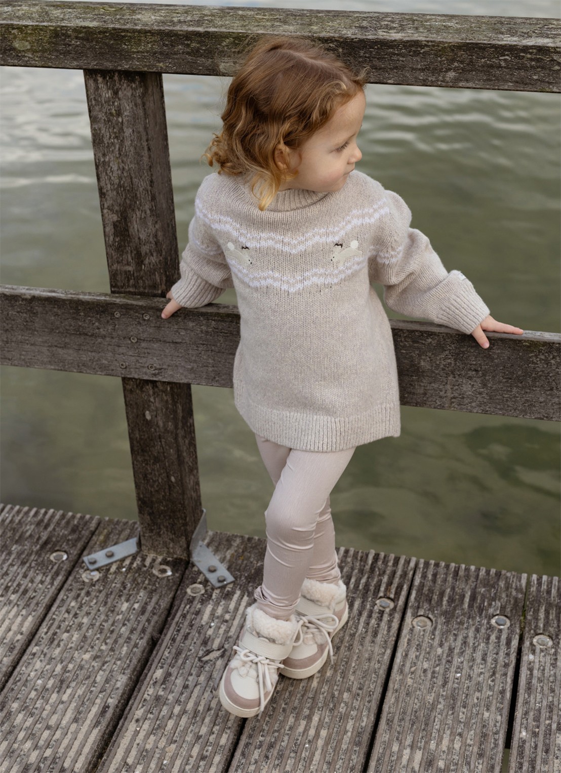 Donsje Amsterdam Nienja legging met logo - voorkant 3 lila