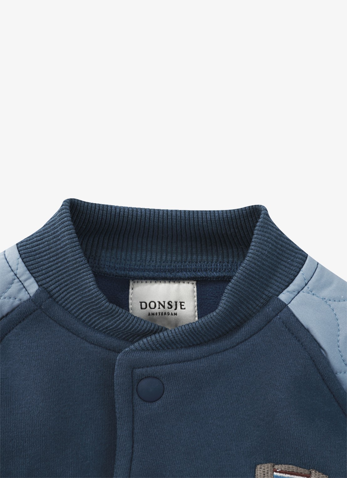 Donsje Amsterdam Noal jack met borduring - detail 6 royalblauw