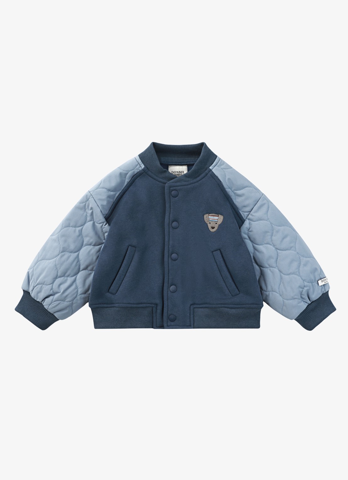 Donsje Amsterdam Noal jack met borduring - voorkant royalblauw