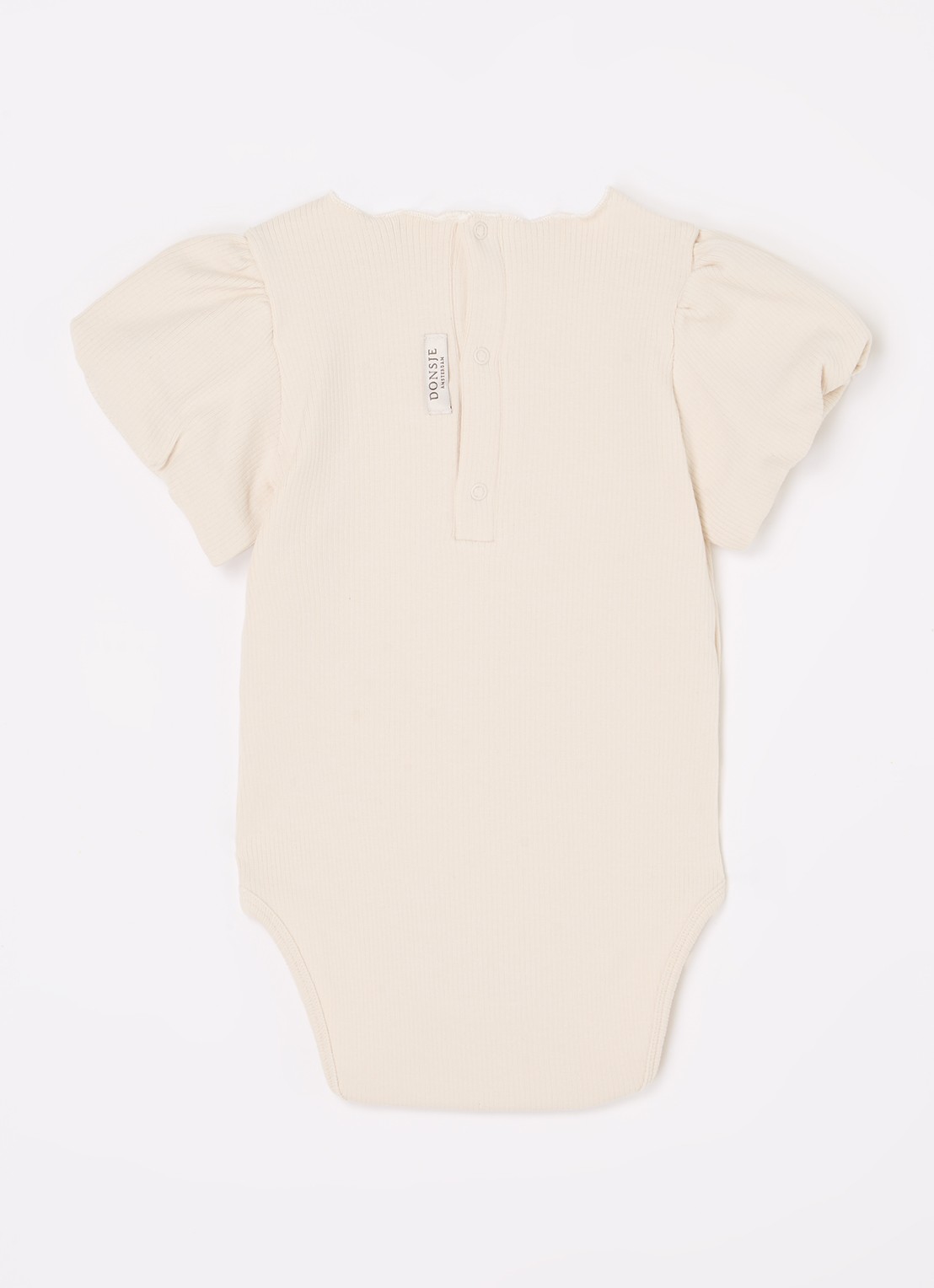 Donsje Amsterdam Nowie romper van  katoen - voorkant 2 beige