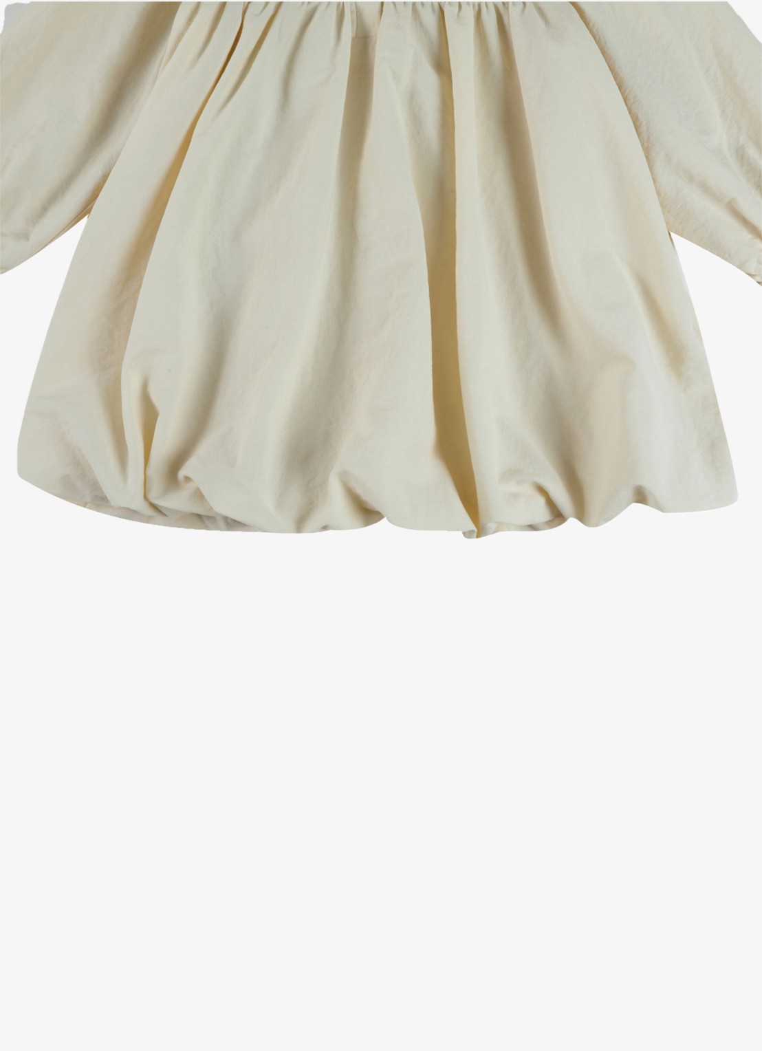 Donsje Amsterdam Nyari jurk met plooien - detail 6 creme