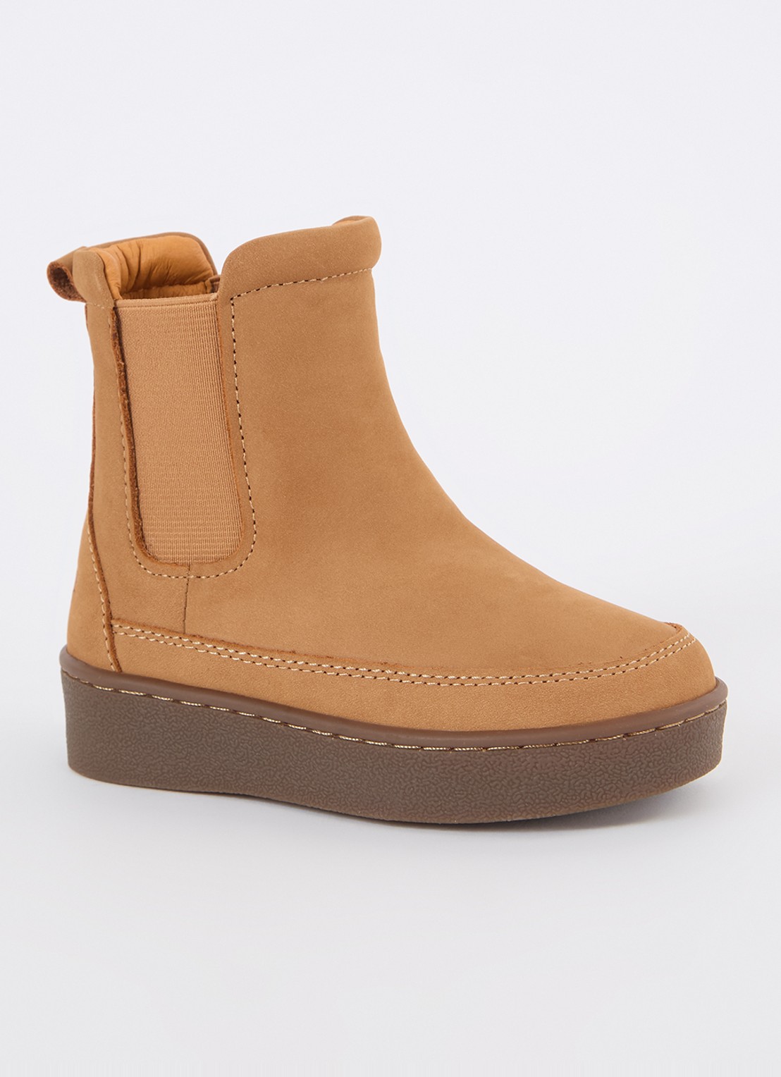 Donsje Amsterdam Ojeh chelsea boot van nubuck  - voorkant 2 roestbruin
