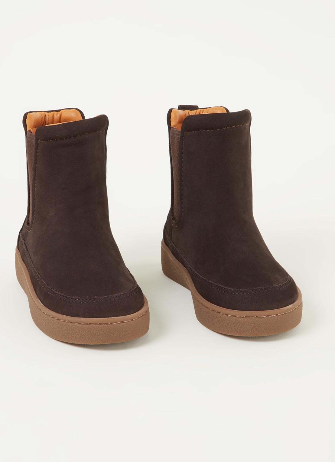 Donsje Amsterdam Ojeh chelsea boot van nubuck  - detail 2 donkerbruin