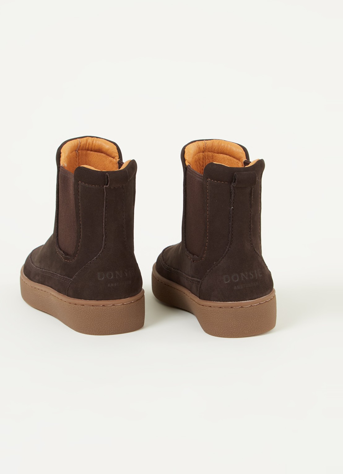 Donsje Amsterdam Ojeh chelsea boot van nubuck  - detail 3 donkerbruin