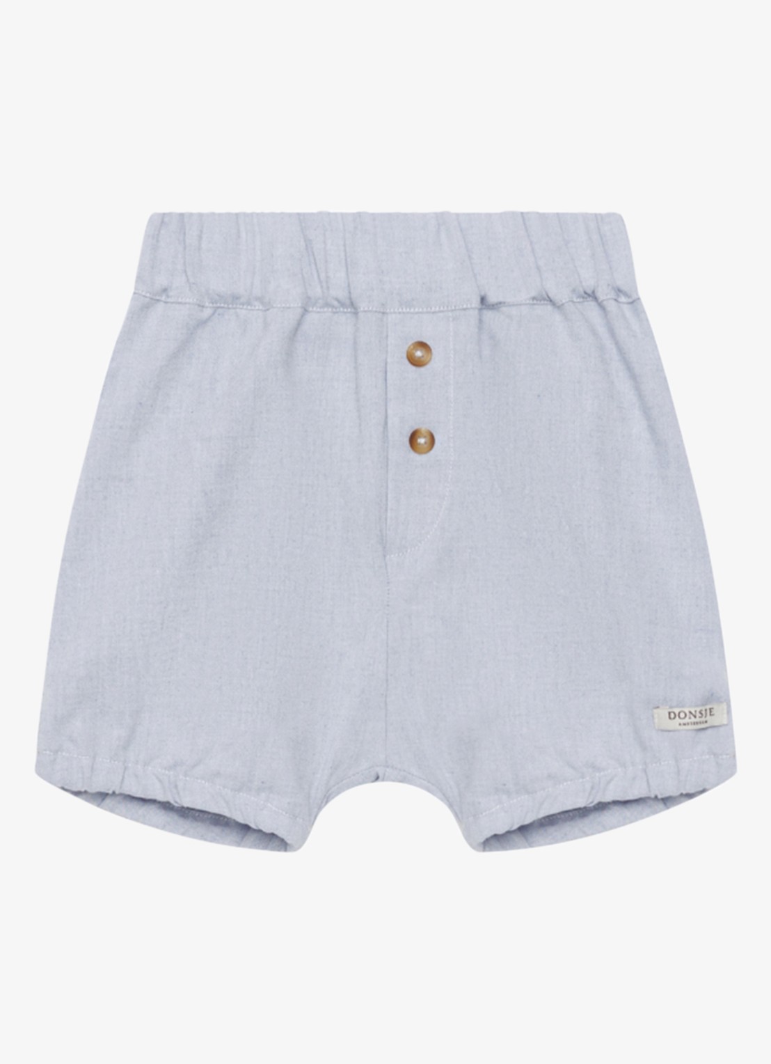 Donsje Amsterdam Olean korte broek met logo - voorkant lichtblauw