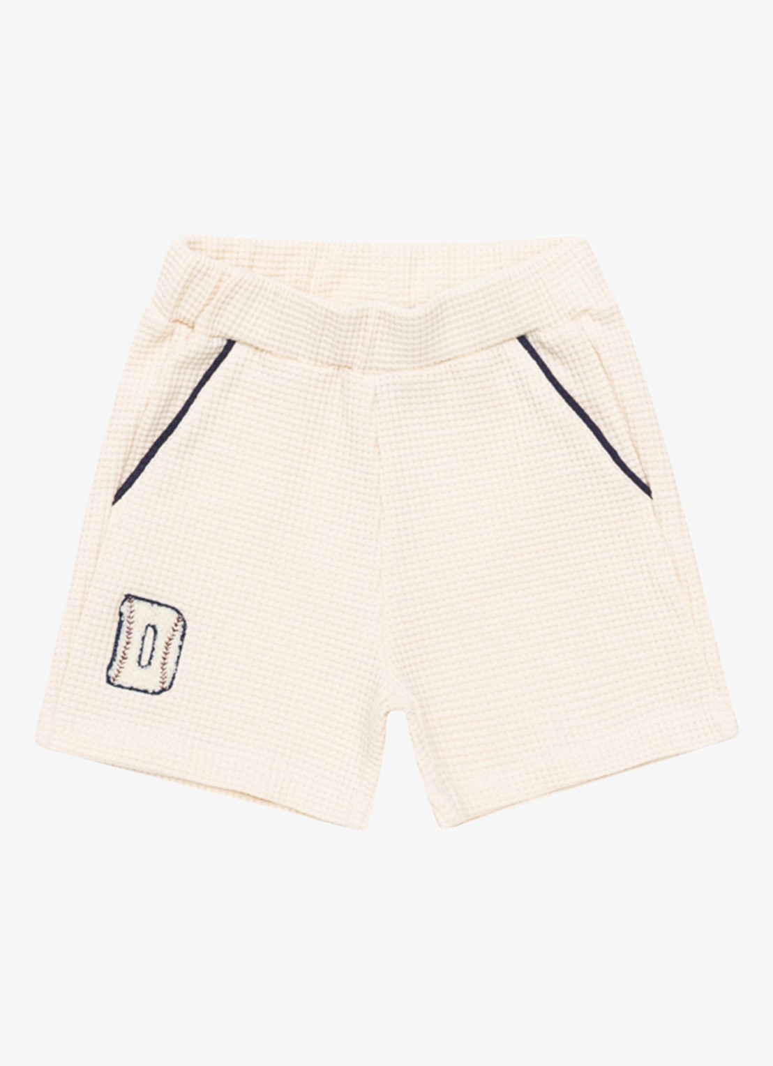 Donsje Amsterdam Petar korte broek met structuur - voorkant beige