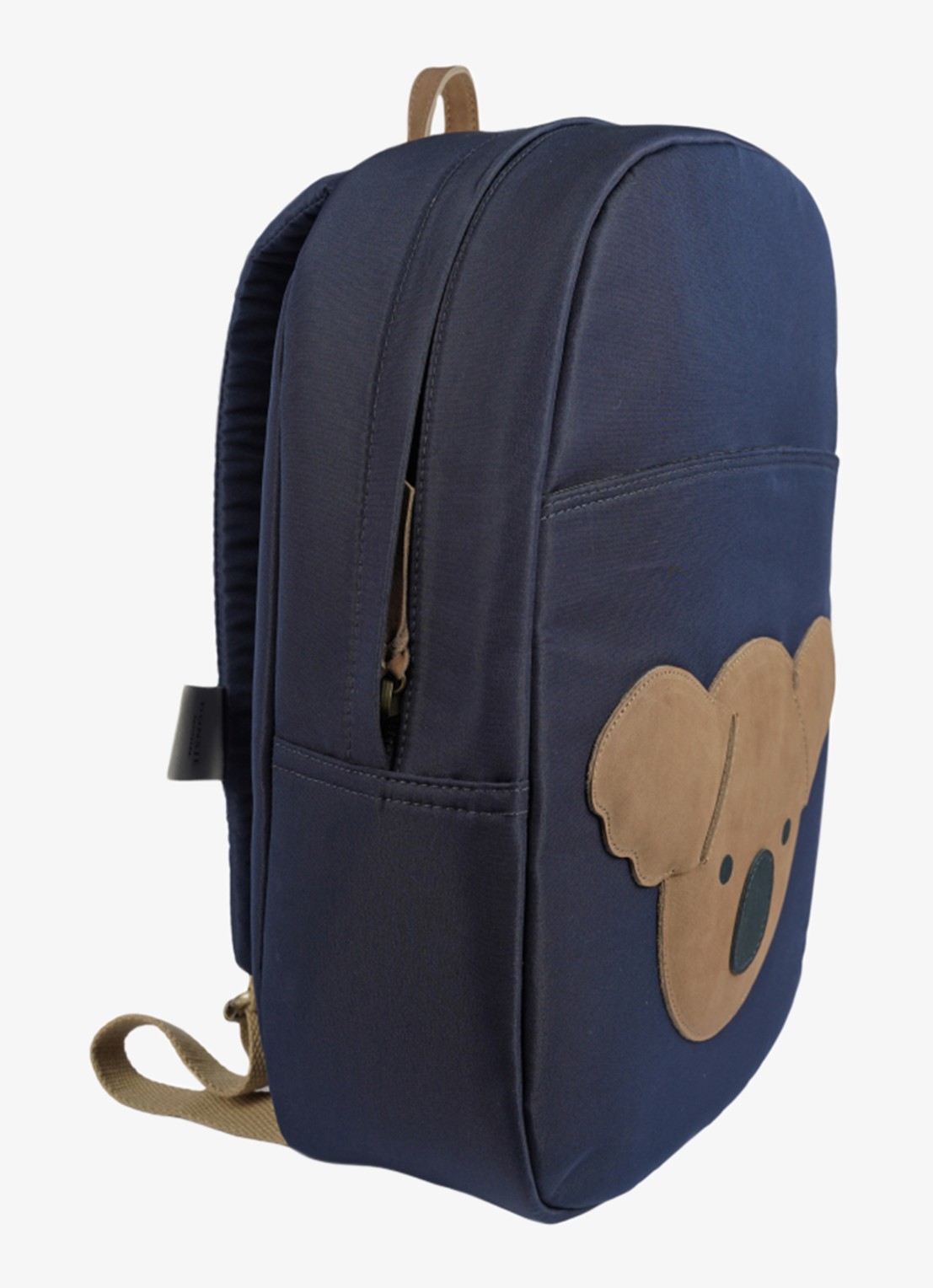 Donsje Amsterdam Pibbe rugzak met applicatie - detail blauw