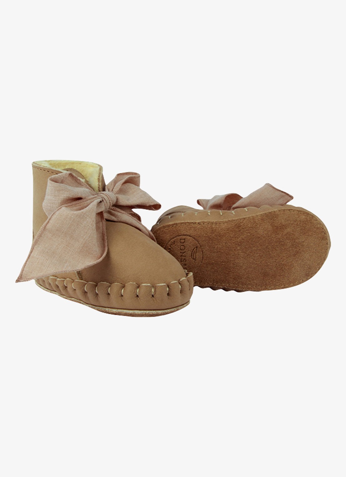Donsje Amsterdam Pina boots met strikdetail - detail 4 beige