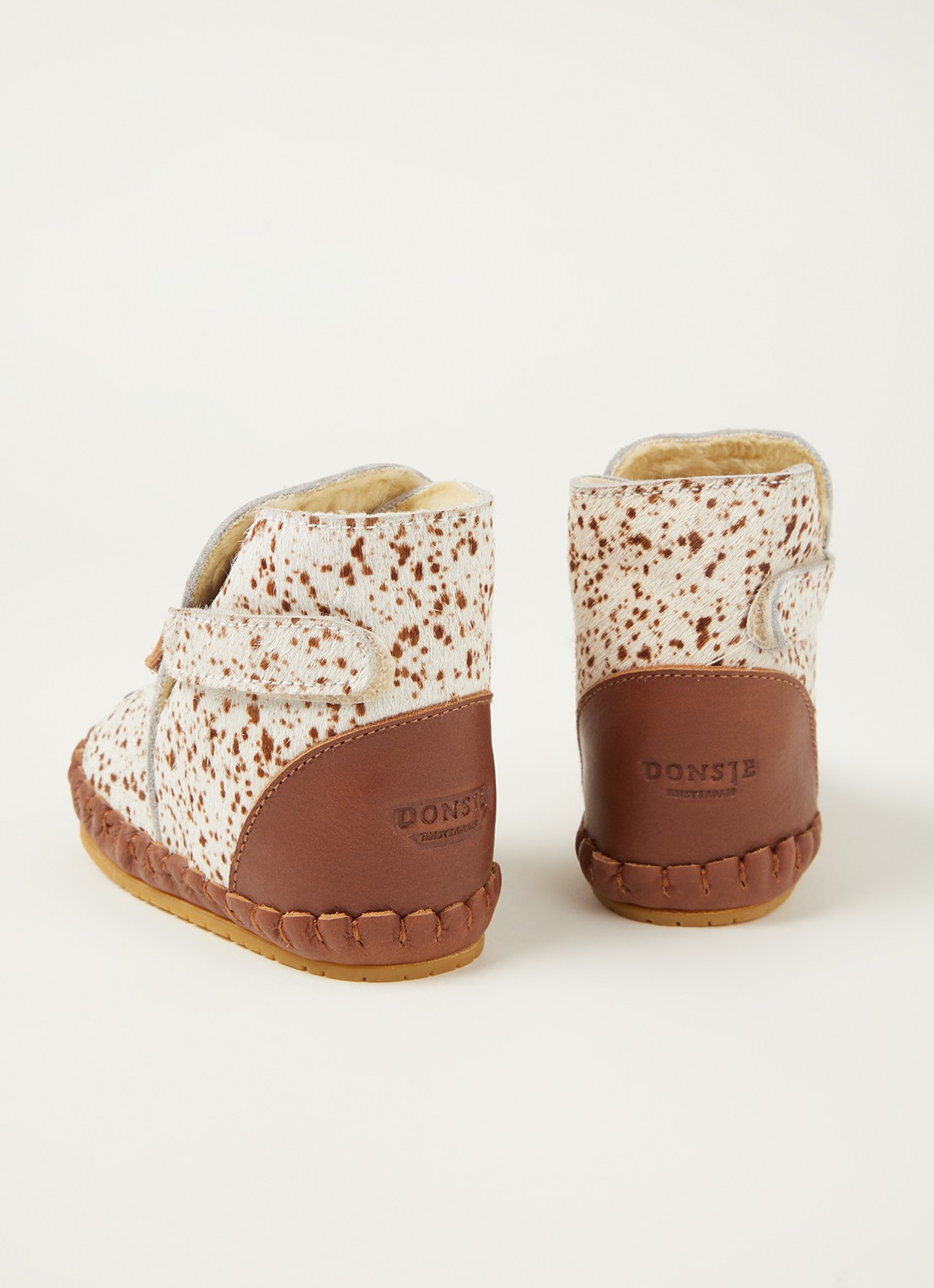 Donsje Amsterdam Pina Classic Lining babyschoentje van leer - detail beige