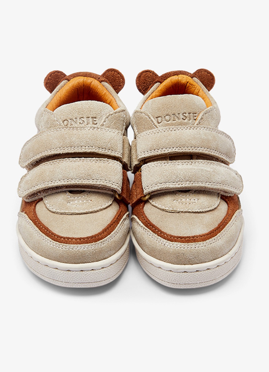 Donsje Amsterdam Pinou  Bear sneaker van leer  - detail taupe
