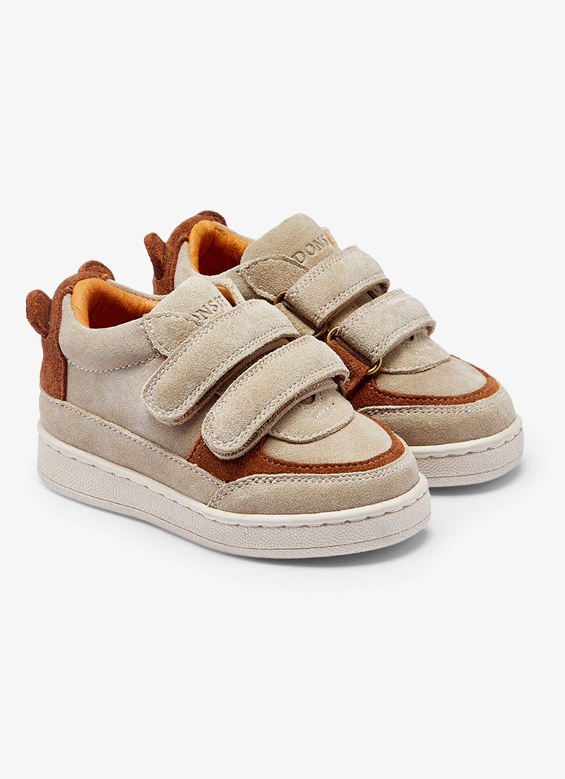 Donsje Amsterdam Pinou  Bear sneaker van leer  - voorkant 4 taupe
