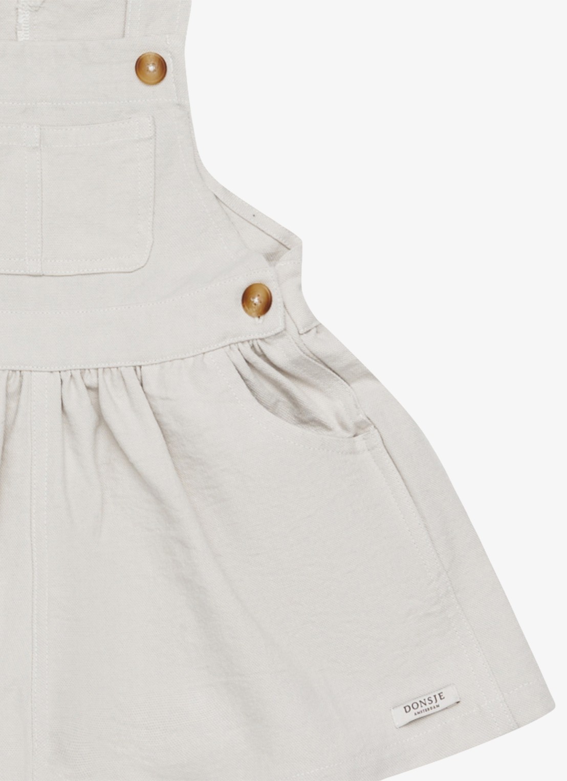 Donsje Amsterdam Plientje jumpsuit van katoen - detail 3 ivoor
