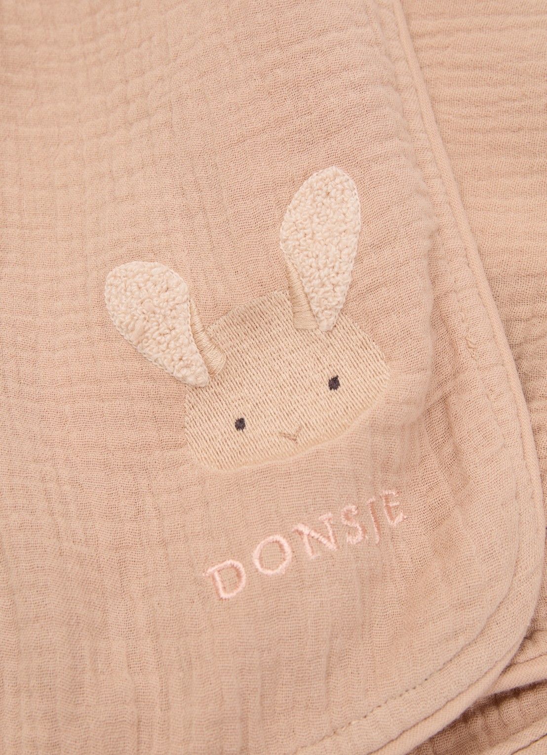 Donsje Amsterdam Ploekie Muslin omslagdoek van katoen 115 x 115 cm - voorkant 2 roze