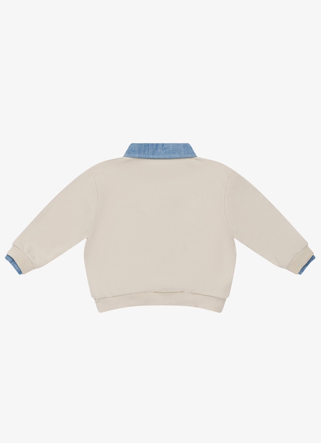 Donsje Amsterdam Priem sweater met polokraag - achterkant beige