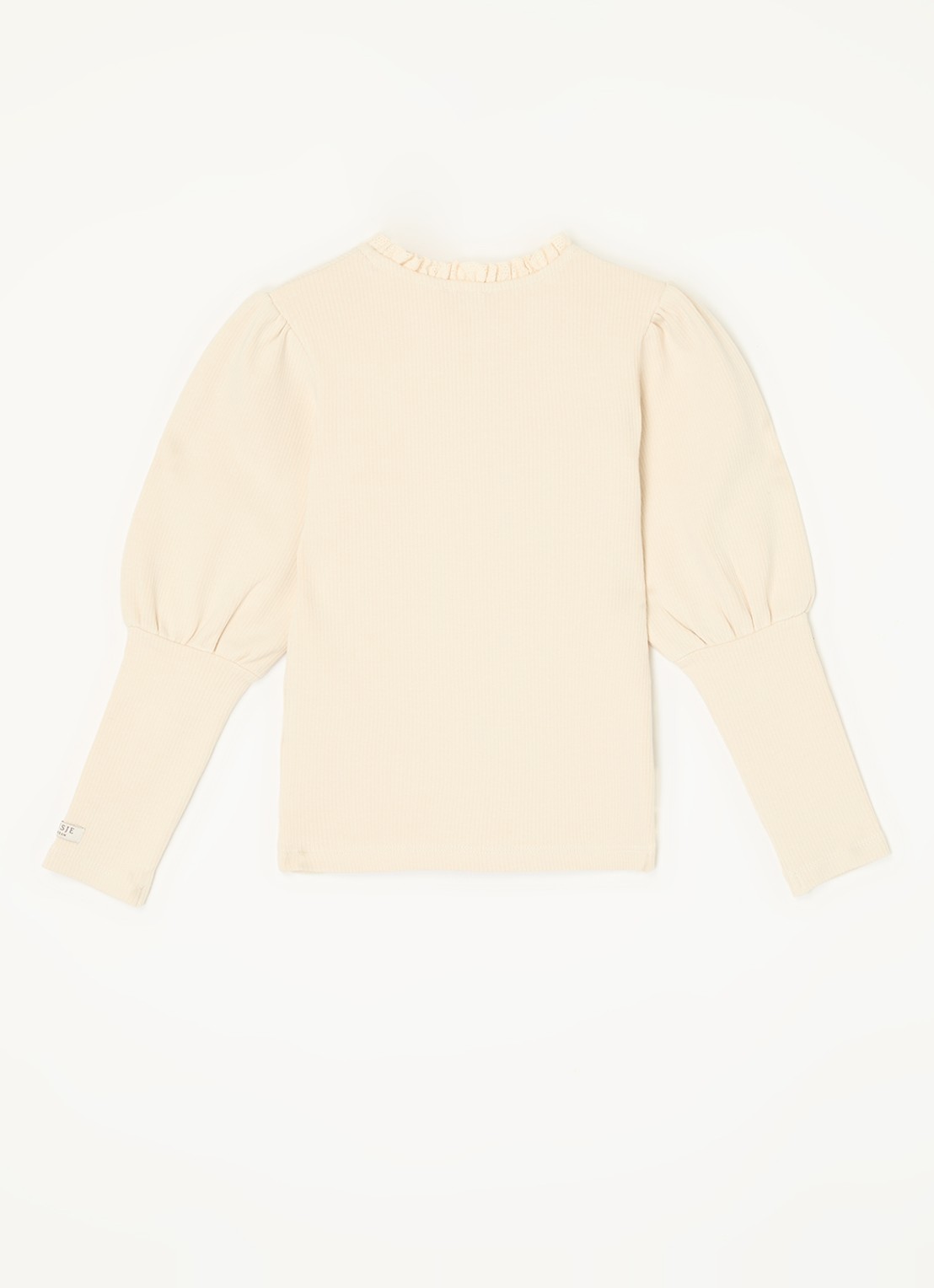 Donsje Amsterdam Raeven longsleeve van  katoen - voorkant 2 beige