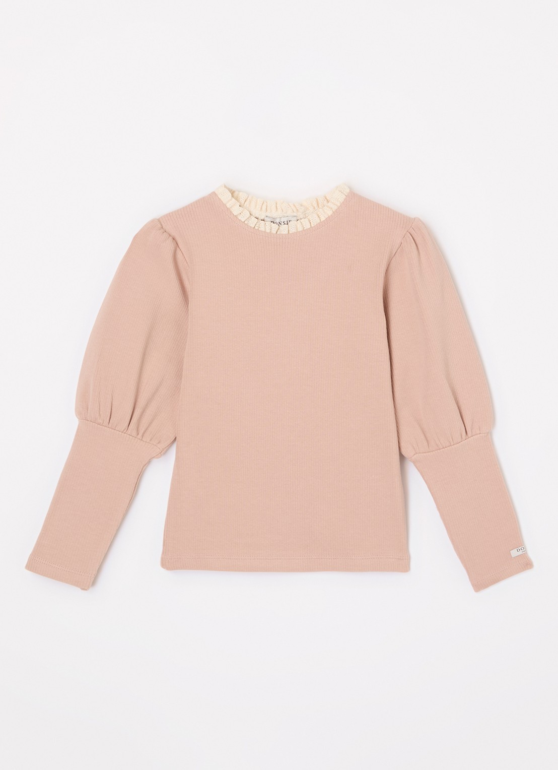 Donsje Amsterdam Raeven longsleeve van  katoen - voorkant oudroze