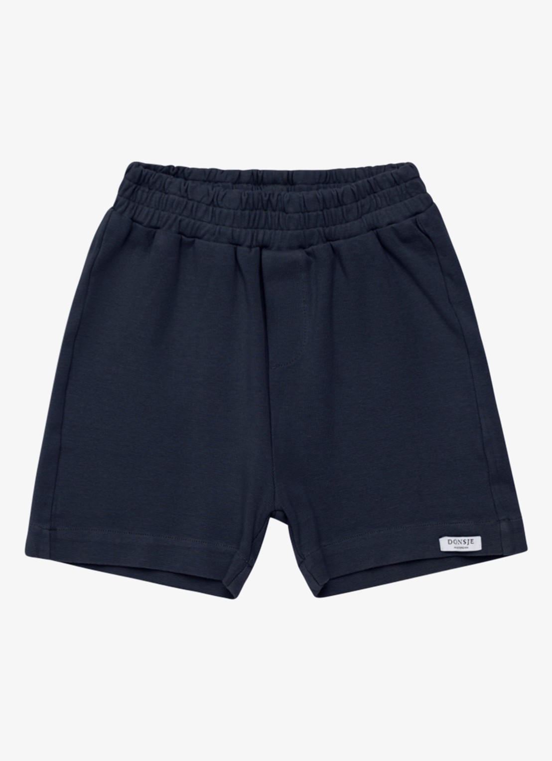 Donsje Amsterdam Rafie korte joggingbroek met logo - voorkant 3 donkerblauw