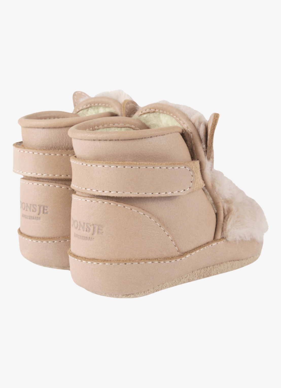 Donsje Amsterdam Richy Booties | Fluffy Bunny - achterkant 9 beige