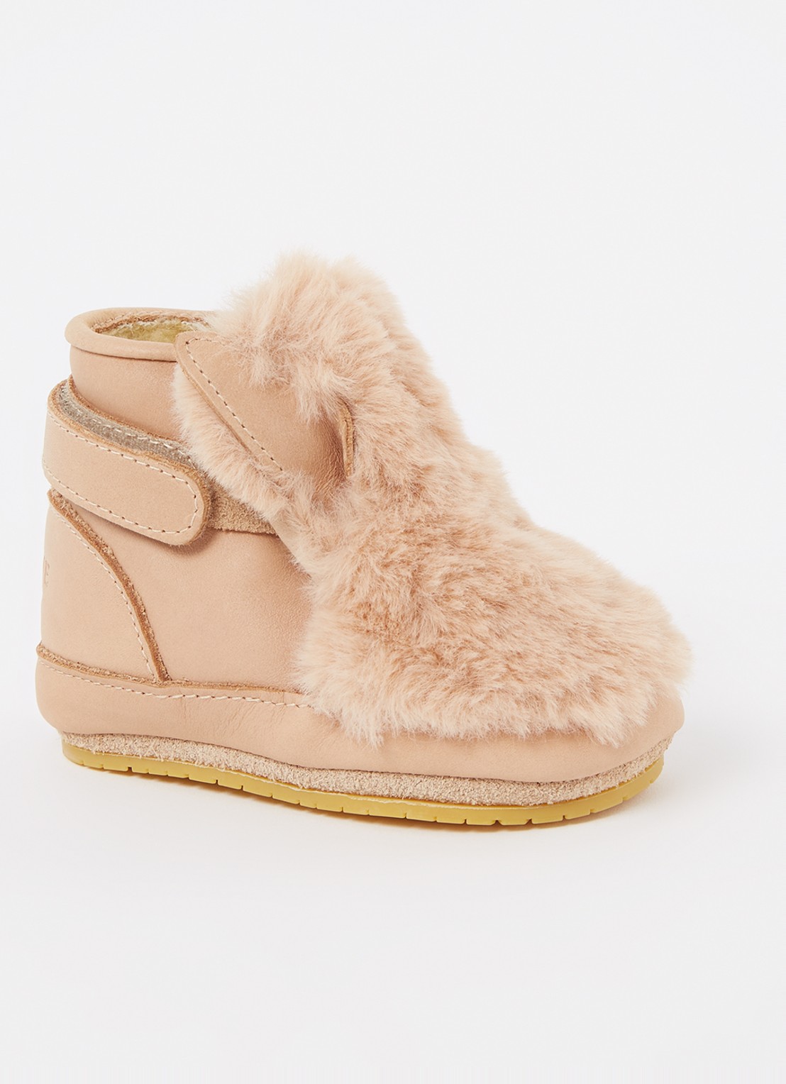 Donsje Amsterdam Richy Booties | Fluffy Bunny - voorkant 3 beige