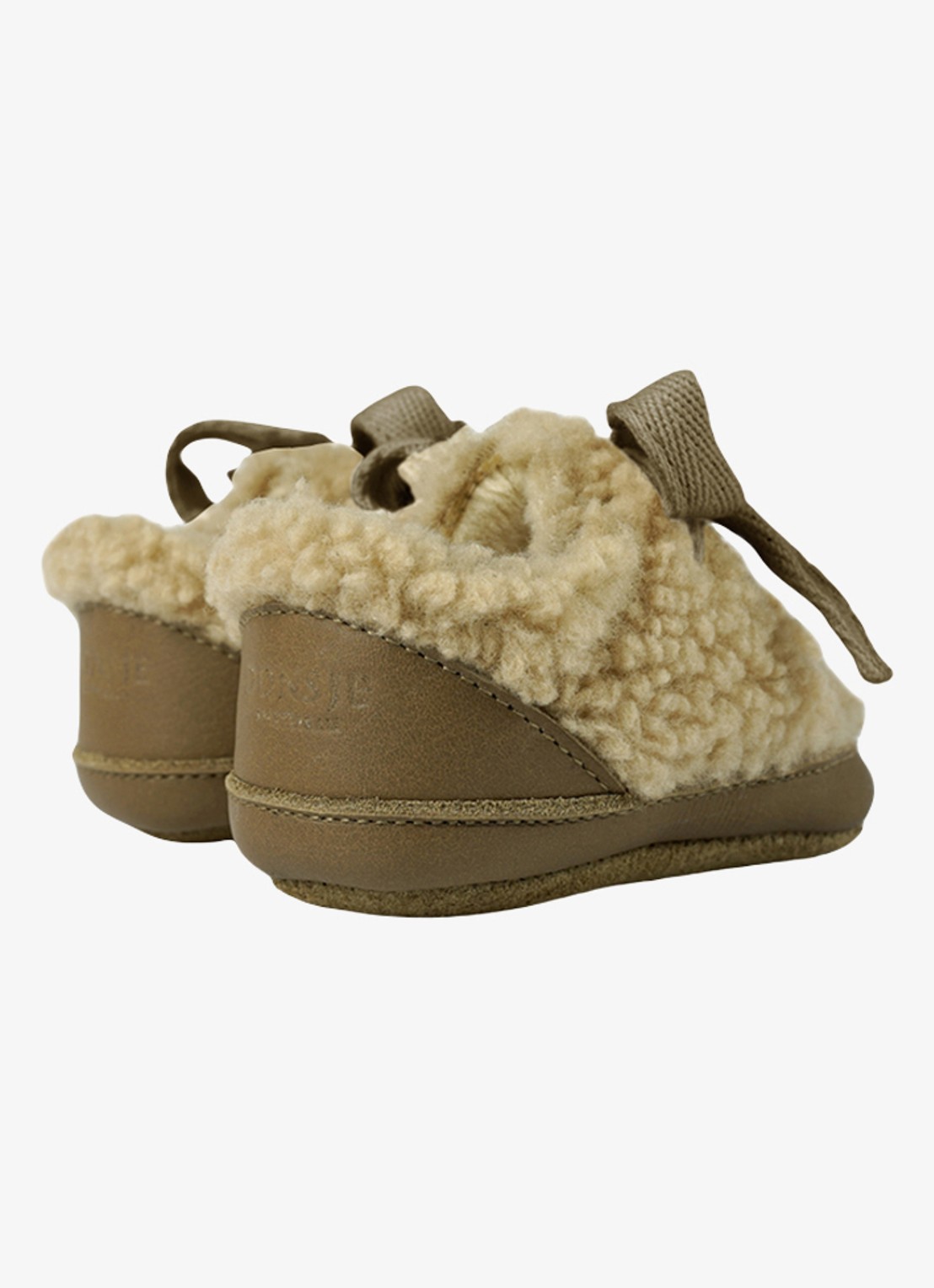 Donsje Amsterdam Rije sneakers met bont - achterkant 4 beige