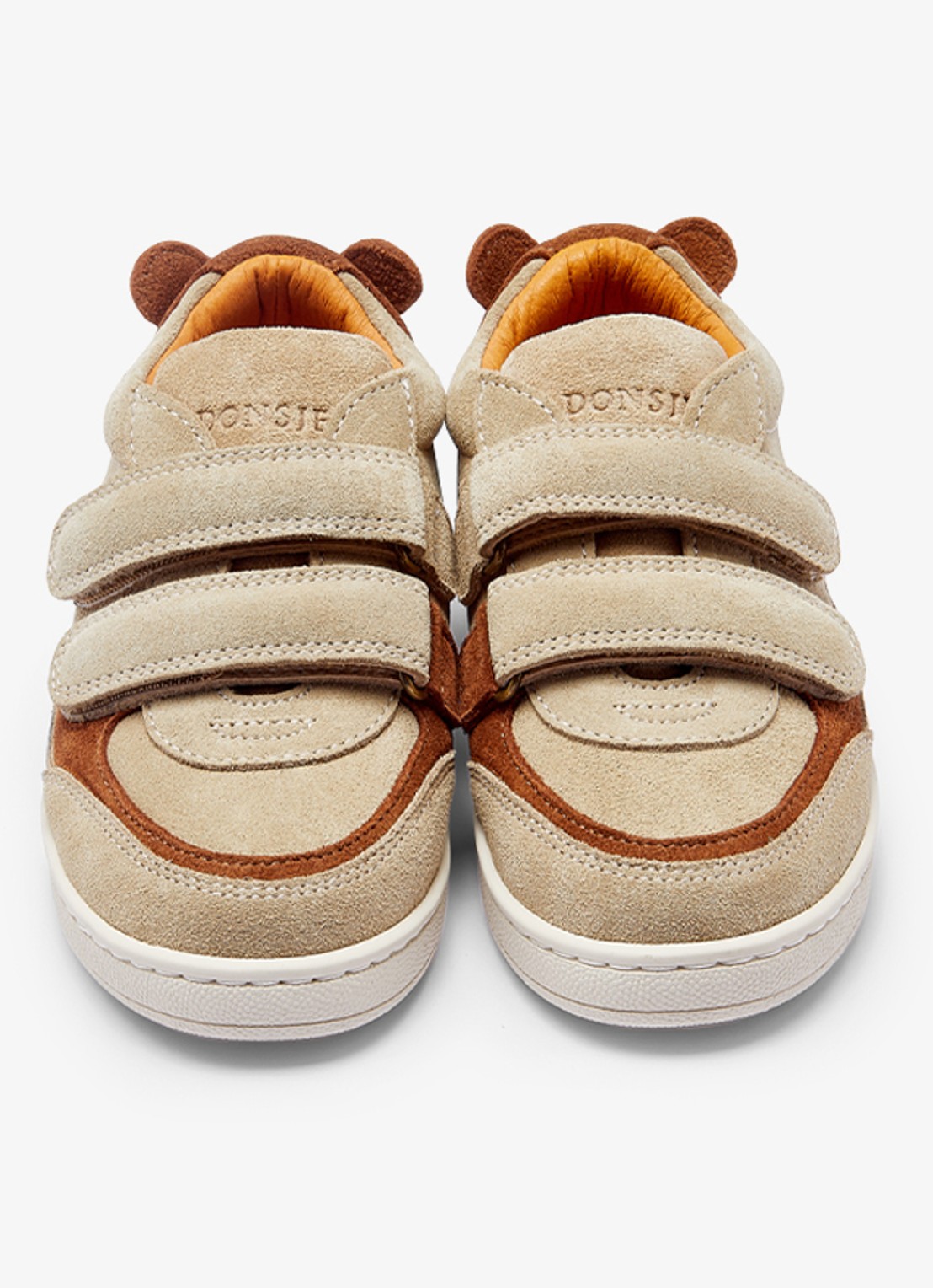 Donsje Amsterdam Rinou Bear sneaker van leer  - detail taupe