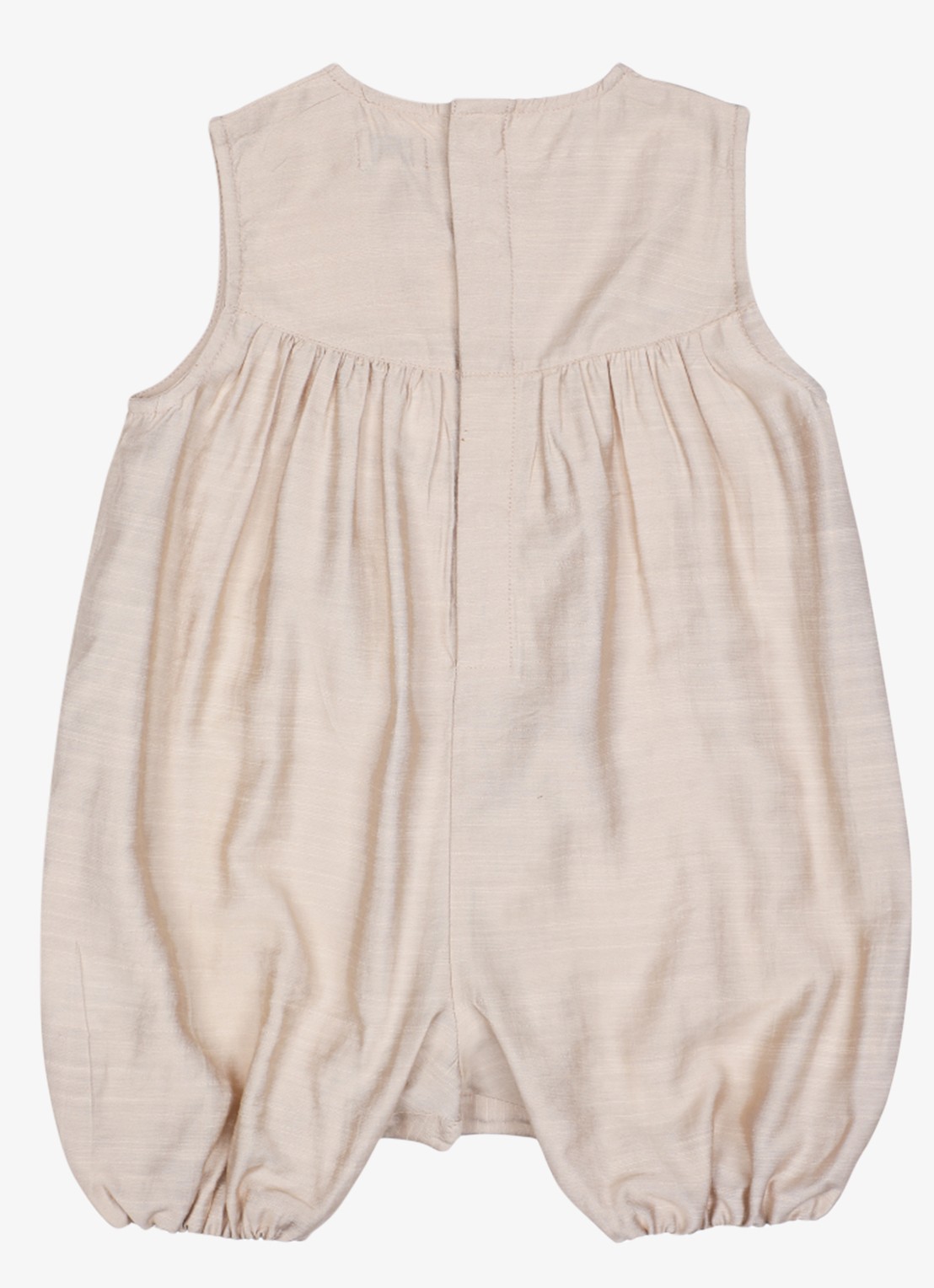 Donsje Amsterdam Sabla Hummingbird playsuit met borduring - achterkant taupe