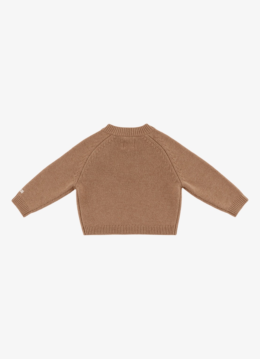Donsje Amsterdam Sibbe Merino Wool Sweater | Fluffy Bunny - achterkant hazelnootbruin