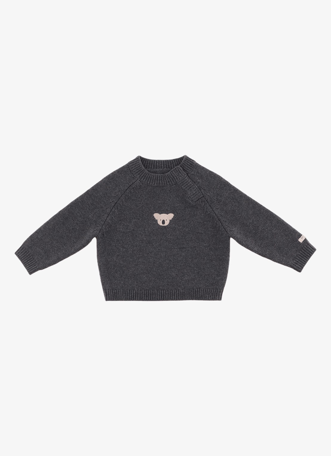 Donsje Amsterdam Sibbe Merino Wool Sweater | Koala - voorkant grijs