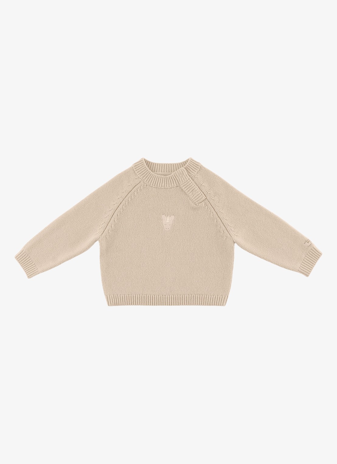 Donsje Amsterdam Sibbe Merino Wool Sweater | Unicorn - voorkant gebroken wit