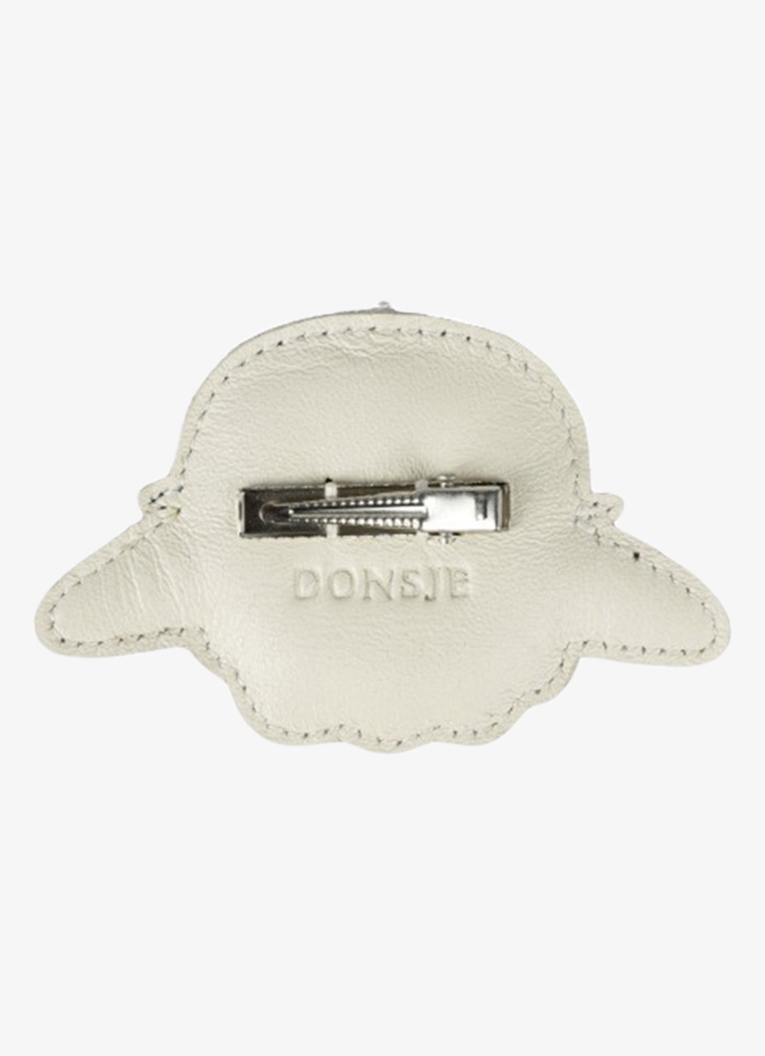 Donsje Amsterdam Stanzen haarclip met applicatie - achterkant gebroken wit